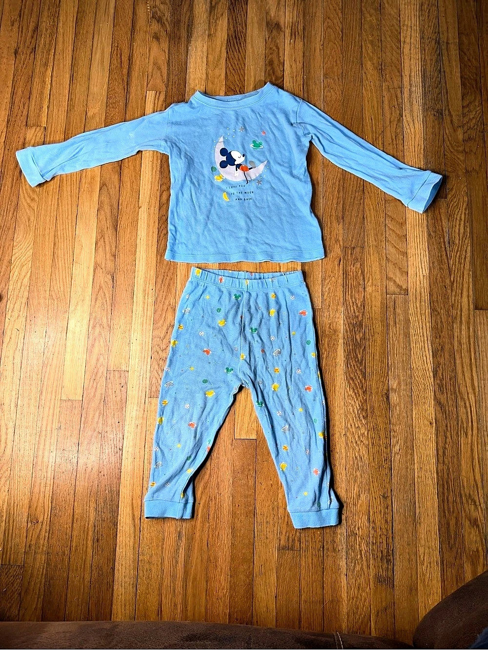 Disney Mickey Mouse Pajama Set Blue Baby 18-24M